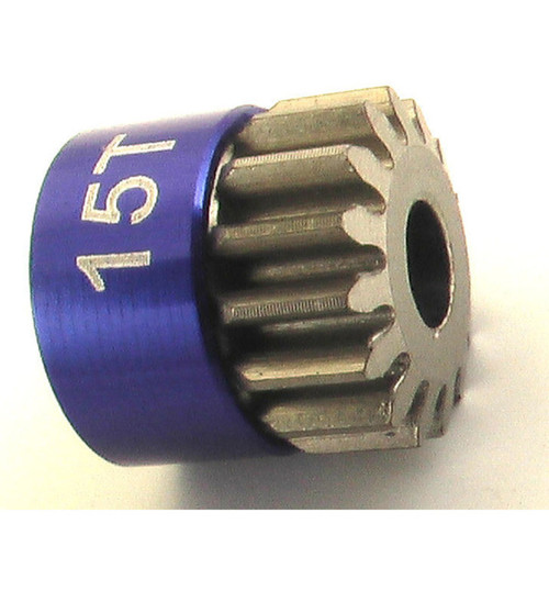 Hot Racing 15t 48p Hard Anodized Aluminum Pinion Gear HAG815