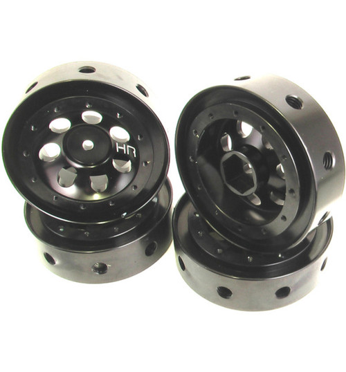 Hot Racing Black Mrc Beadlock 1.9 Wheels Only BLW198N01