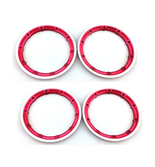 Hot Racing Red Aluminum Beadlock Rings: 5ive FVE40WR02