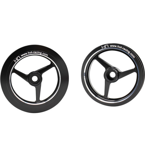 Hot Racing Black Galaxy 3W Wheel set (2) HOR51301