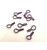 Hot Racing Purple Body Clips 11.6mm long .91mm wire (10) AC01MC07