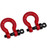 Hot Racing 1/10 Scale Red Tow Shackle D-Rings Gen8 ACC808W02