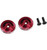 Hot Racing Red Large Wing Buttons Aluminum (2) AON40U02