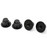 Hot Racing Silver Beadlock 1.9 Rims Black Rings BLW198S08