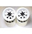 Hot Racing White Steel 2.2 Beadlock 6-Lug Wagon Wheels 12mm Hex (4) BLW22S38