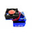 Hot Racing Clip-On Motor Heat Sink W/ Fan and Adjustable Mount (Blue) MH550T06