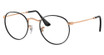 Ray-Ban Rx Eyeglasses RX3447V ROUND METAL BLACK ON ROSEGOLD/3173