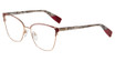 Furla Eyeglasses VFU360 Gold Burgundy 08M6