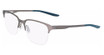Nike Eyeglasses NIKE 8049 (074) BRUSHED GUNMETAL/THUNDER BLUE/074