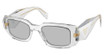 Prada Eyeglasses PR 17WS TRANSPARENT GREY/12R30B