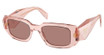 Prada Eyeglasses PR 17WSF TRANSPARENT PEACH/19Q10D