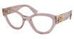 Miu Miu Eyeglasses MU 01VV TRANSPARENT MAUVE/12W1O1
