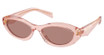 Prada Eyeglasses PR 26ZS TRANSPARENT PEACH/19Q10D