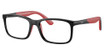 Ray-Ban Youth Eyeglasses RY1621F BLACK ON RUBBER RED/3928