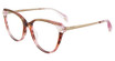Police Eyeglasses VPLL27 Brown/Pink/Striped Orange 06DB