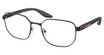 Prada Sport Eyeglasses PS 50QV BLACK RUBBER/DG01O1