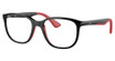 Ray-Ban Youth Eyeglasses RY9078VF BLACK ON RUBBER RED/3928