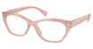 Ralph Eyeglasses RA7161U SHINY TRANSPARENT ROSE/6155