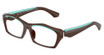 ALAIN MIKLI Eyeglasses A03525 POINT BROWN/OPAL TURQUOI/009