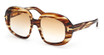 Tom Ford Eyeglasses FT1237 coloured havana / gradient brown/55F