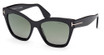 Tom Ford Eyeglasses FT1217 shiny black / green polarized/01R