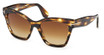 Tom Ford Eyeglasses FT1217 coloured havana / gradient brown/55F