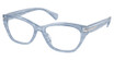 Ralph Eyeglasses RA7161U SHINY STRIPED BLUE/6156
