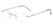 3-Piece Drill Mounts Eyeglasses BT2151 Yellow Gold/C-1