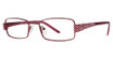 Genevieve Boutique Eyeglasses Glitz burgundy