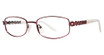 Genevieve Boutique Eyeglasses Aubrey matte burgundy/silver