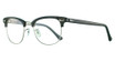 Art-Craft Eyeglasses Clubman Front Silver Front/Black Tops-Temples/72106