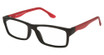 New Globe Eyeglasses M432-P Black/Red/BLACK/RED