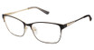Nicole Miller Eyeglasses Glenmore Black/Gold/C01