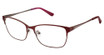 Nicole Miller Eyeglasses Glenmore Burgundy/Gun/C03