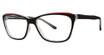 Modern Plastics I Eyeglasses Between black/red