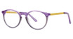 Deja Vu Eyeglasses 9028 Purple/Yellow