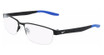 Nike Eyeglasses NIKE 8138 (008) SATIN BLACK/RACER BLUE/008