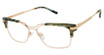 L.A.M.B. Eyeglasses LAUF098 teal marble/TEA