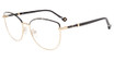 Yalea Eyeglasses VYA014 Gold Shiny Black 0301