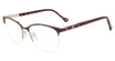 Yalea Eyeglasses VYA001 Gold Bordeaux 0A93