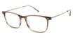 TLG Eyeglasses NU061 BRN HRN GUN/C02