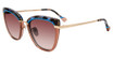 Yalea Eyeglasses SYA025V Brown Crystal 06RJ