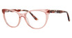 Genevieve Paris Design Eyeglasses MODEST pink crystal