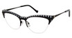 BETSEY JOHNSON Eyeglasses STRIPE HYPE Black/BLK
