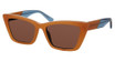 Derek Lam Eyeglasses SHAY Peach Orange Front, Milky Blue Temples/BLPCH