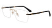 Police Eyeglasses VPLF84 Black/Gold 0302