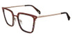 Police Eyeglasses VPLG25 Striated Multicolor/Burgundy 0K99