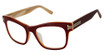 L.A.M.B. Eyeglasses LA109 burgundy/horn/BUR