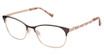 Tura Eyeglasses TE283 Dark Gunmetal/Rose Gold/DGN