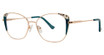 Modern Art Eyeglasses A626 teal/gold
